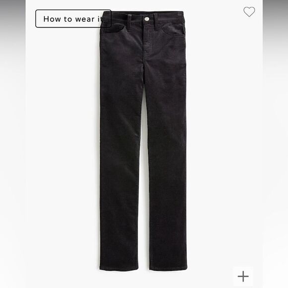 J. Crew Tall corduroy full-length essential straight pant* - Picture 1 of 6